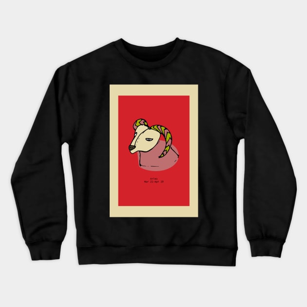 Aries - Zodiac Sign Crewneck Sweatshirt by bruxamagica